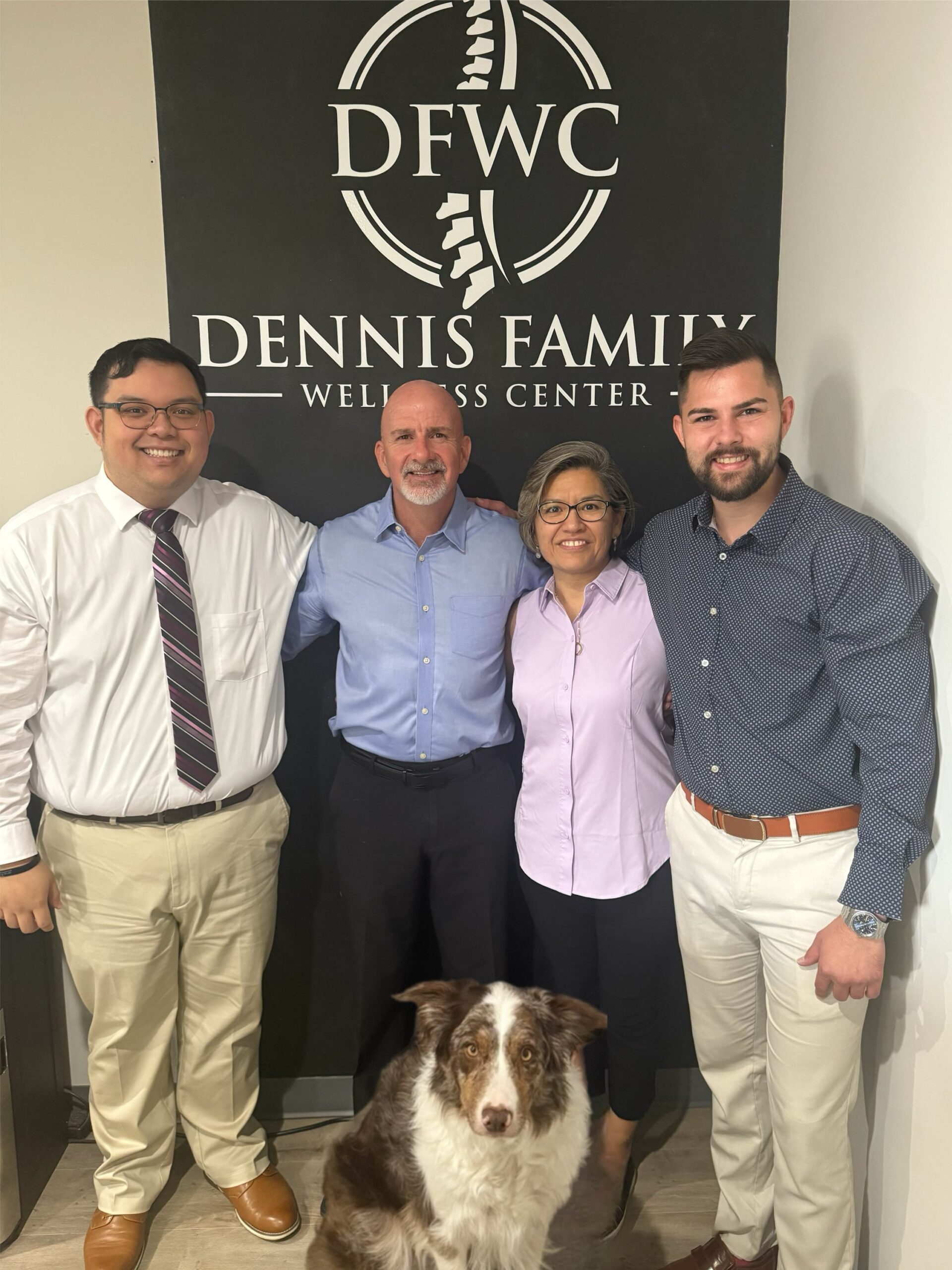 Team photo at Dennis Family Wellness Center, a leading plano chiropractor clinic in Plano Texas #PlanoChiropractor #FamilyWellness